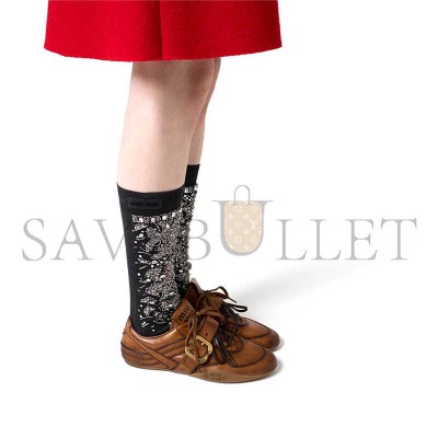 MIU MIU LEATHER SNEAKERS WITH BUCKLE 5E549E